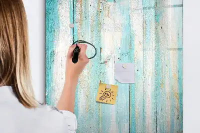 Magnetická popisovací tabule v dekoru vintage dřeva