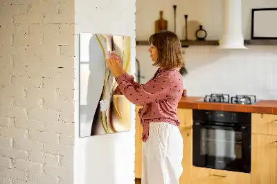 Magnetická popisovací tabule zlatá abstrakce vlny