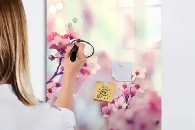 Magnetická popisovací tabule s motivem jarních květin