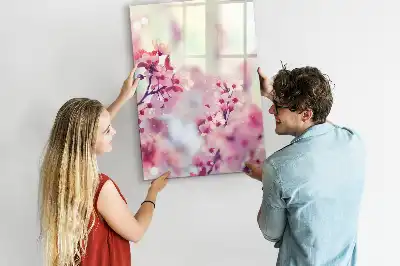 Magnetická popisovací tabule s motivem jarních květin