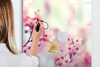Magnetická popisovací tabule s motivem jarních květin