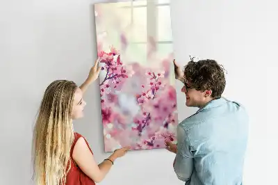 Magnetická popisovací tabule s motivem jarních květin