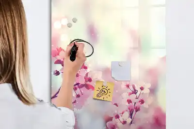 Magnetická popisovací tabule s motivem jarních květin