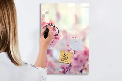 Magnetická popisovací tabule s motivem jarních květin