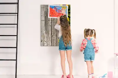 Magnetická tabule na kreslení slunečnice na dřevě