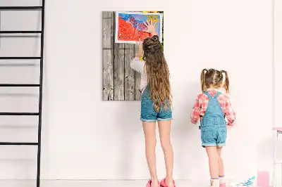 Magnetická tabule na kreslení slunečnice na dřevě