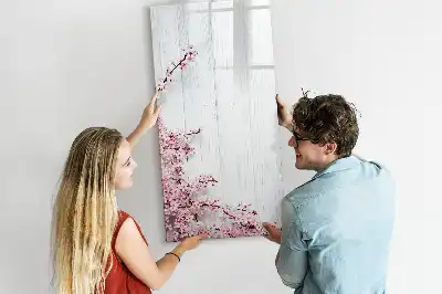 Magnetická popisovací tabule květiny na dřevě