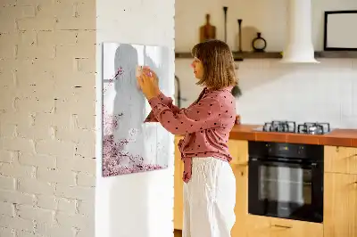 Magnetická popisovací tabule květiny na dřevě