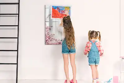 Magnetická popisovací tabule květiny na dřevě