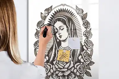 Magnetická popisovací tabule s motivem Panny Marie Guadalupské