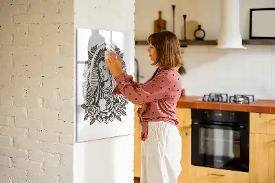 Magnetická popisovací tabule s motivem Panny Marie Guadalupské