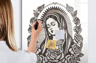 Magnetická popisovací tabule s motivem Panny Marie Guadalupské