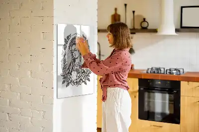 Magnetická popisovací tabule s motivem Panny Marie Guadalupské