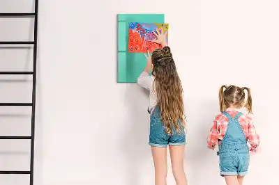 Magnetická tabule na kreslení tyrkysová