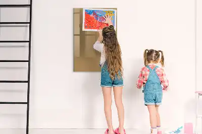 Magnetická tabule na kreslení v tmavě béžové barvě