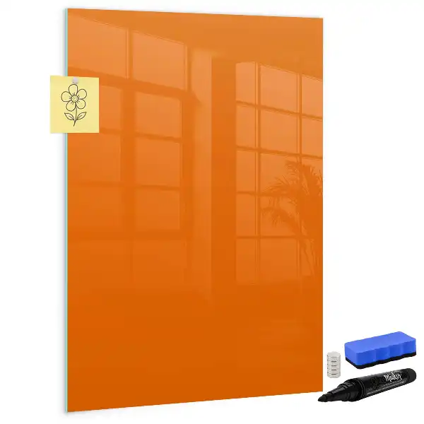 Magnetická tabule na kreslení oranžová barva