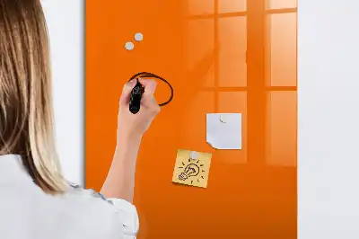 Magnetická tabule na kreslení oranžová barva