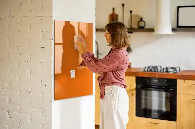 Magnetická tabule na kreslení oranžová barva