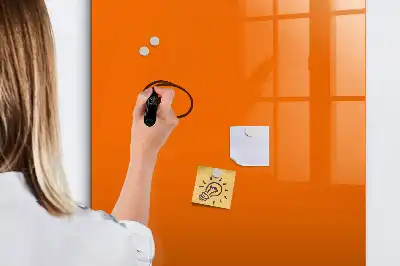 Magnetická tabule na kreslení oranžová barva