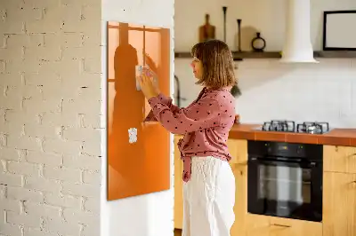 Magnetická tabule na kreslení oranžová barva
