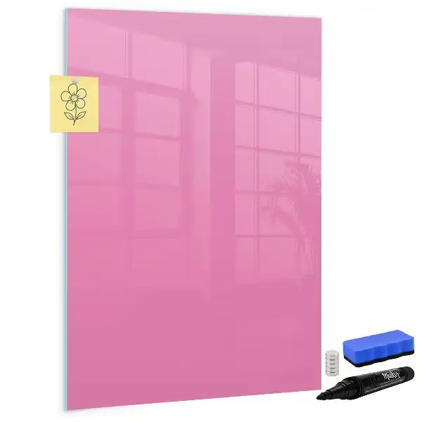 Magnetická popisovací tabule v růžové barvě