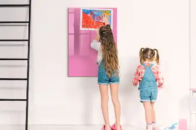 Magnetická popisovací tabule v růžové barvě