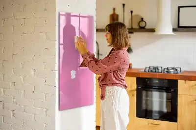 Magnetická popisovací tabule v růžové barvě