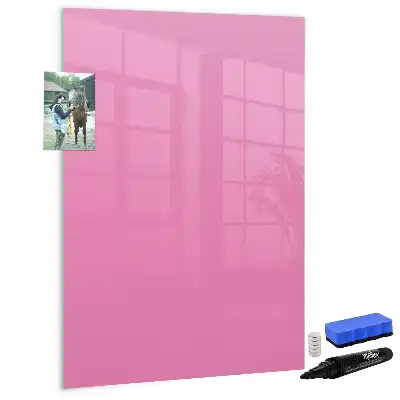 Magnetická popisovací tabule v růžové barvě