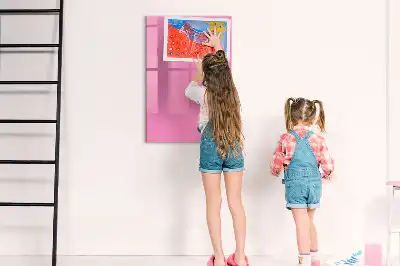 Magnetická popisovací tabule v růžové barvě