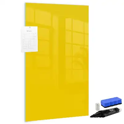 Magnetická tabule na kreslení ve světle žluté barvě