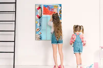 Magnetická popisovací tabule set pro plážové nadšence