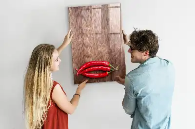 Magnetická popisovací tabule s motivem papriček na prkénku