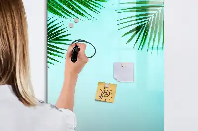 Magnetická popisovací tabule s motivem palmových listů