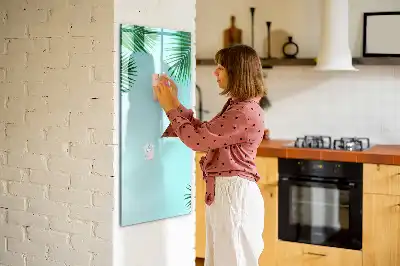 Magnetická popisovací tabule s motivem palmových listů