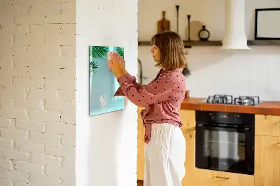 Magnetická popisovací tabule s motivem palmových listů