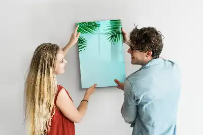 Magnetická popisovací tabule s motivem palmových listů