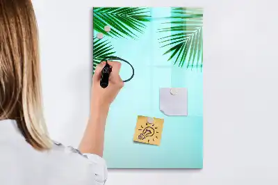 Magnetická popisovací tabule s motivem palmových listů