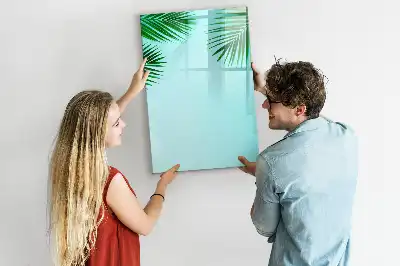 Magnetická popisovací tabule s motivem palmových listů