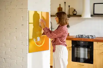Magnetická tabule na kreslení pomerančový džus