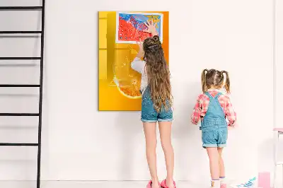 Magnetická tabule na kreslení pomerančový džus