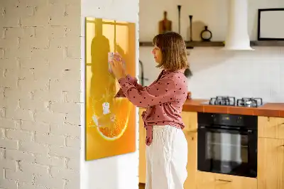 Magnetická tabule na kreslení pomerančový džus