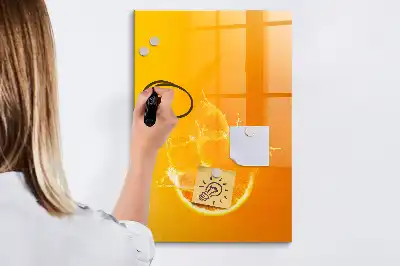 Magnetická tabule na kreslení pomerančový džus