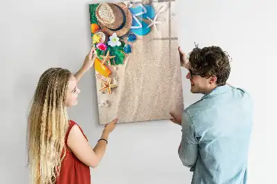 Magnetická popisovací tabule s motivem písečné pláže
