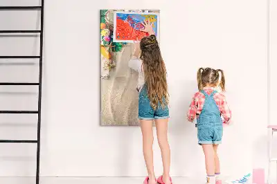 Magnetická popisovací tabule s motivem písečné pláže