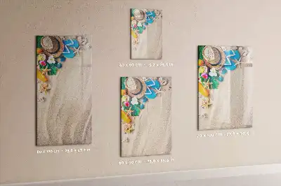 Magnetická popisovací tabule s motivem písečné pláže