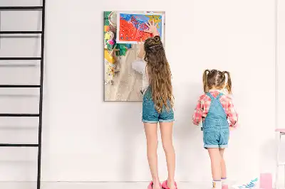 Magnetická popisovací tabule s motivem písečné pláže