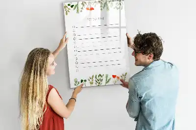 Magnetická tabule na kreslení se seznamem úkolů na dnešek