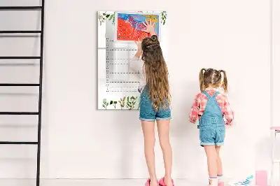 Magnetická tabule na kreslení se seznamem úkolů na dnešek