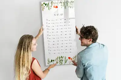 Magnetická tabule na kreslení se seznamem úkolů na dnešek