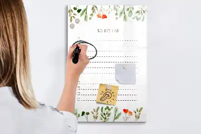 Magnetická tabule na kreslení se seznamem úkolů na dnešek